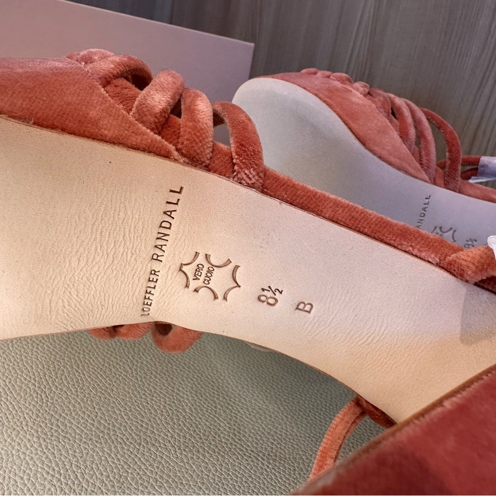 Loeffler Randall Coral Velvet Platform Heels - Picture 4 of 4